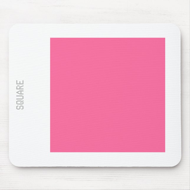 Platz - Tiefe Rosa und Weiß Mousepad (Vorne)