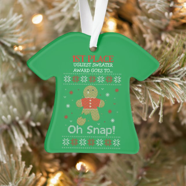 Platz Ugly Christmas Sweater Wettbewerb Ornament (Baum)