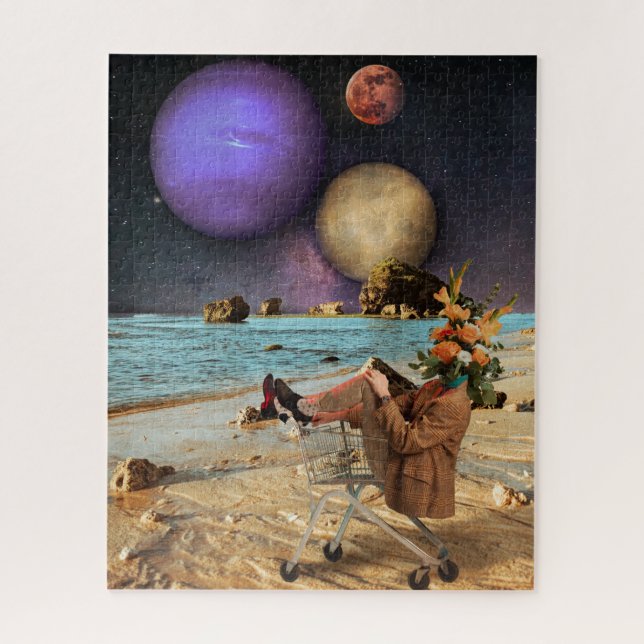 Platz und Blume am Strand (Vertikal)