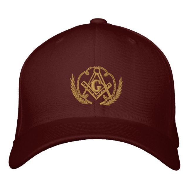 Platz und Kompass Bestickte Baseballkappe (Vorderseite)