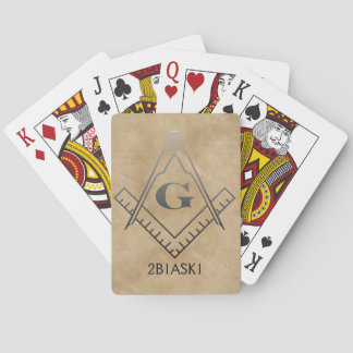 Platz und Kompass mit Inset G - Ombre Spielkarten