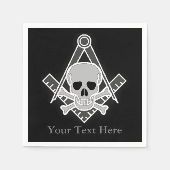Platz und Kompass mit Inset Skull Serviette (Vorderseite)