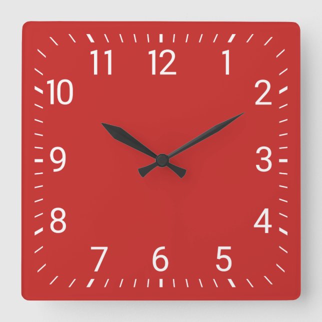 Platz-Wanduhr Quadratische Wanduhr (Vorderseite)