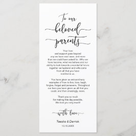 Platz zum Abendessen, Schwarzer Schriftart, danke Programm