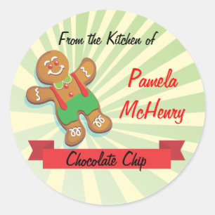 Plätzchen-Austausch backen Verkaufs-Aufkleber Runder Aufkleber