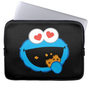 Plätzchen-lachendes Gesicht mit herzförmigen Augen Laptopschutzhülle