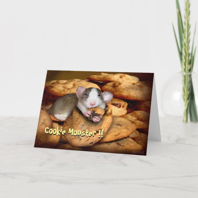 Plätzchen-Monster-Karte Karte (Vorderseite)