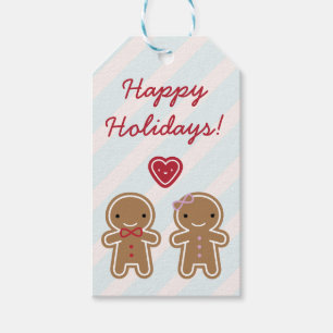 Plätzchen niedliche Kawaii Lebkuchen-Paare Geschenkanhänger