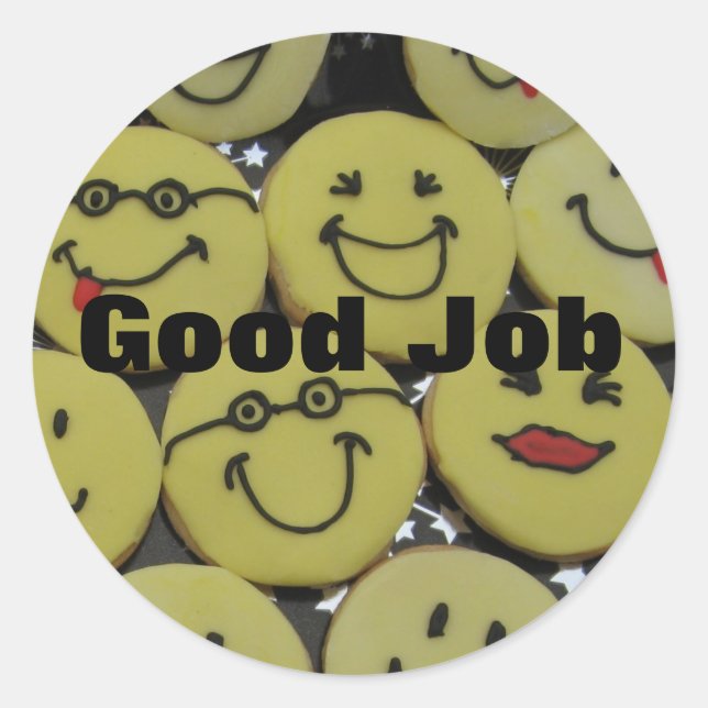 Plätzchen Runder Aufkleber (Vorderseite)