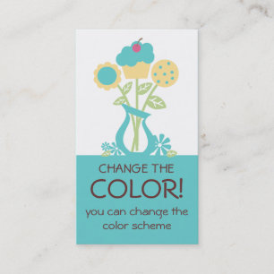 Plätzchenkuchenblumenstrauß-Backen-Visitenkarten 2 Visitenkarte