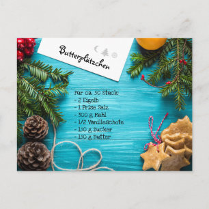 Plätzchenrezept Postkarte
