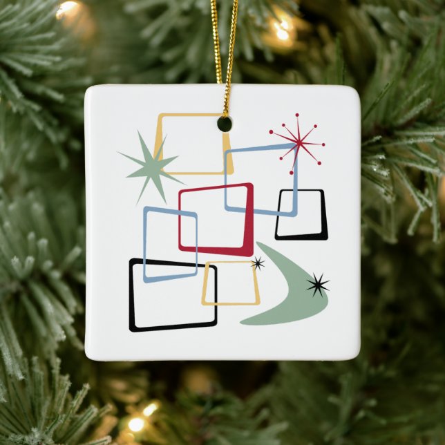 Platzes des Atomzeitalters Stars Boomerang Mitte d Keramikornament (Baum)