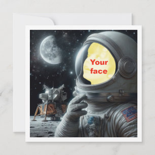 Platziere mein Gesicht in dem Bild, Astronaut, Rau Karte