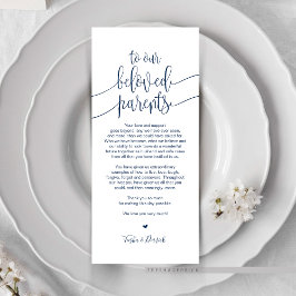 Platzieren Sie Dankeschön-Karte für geliebte Elter Programm