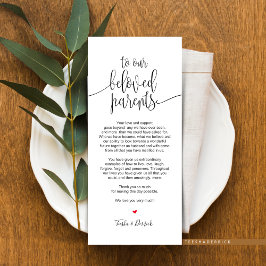 Platzieren Sie Dankeschön-Karte für geliebte Elter Programm