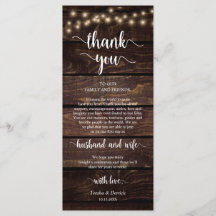 Platzierung Danke, Rustic String lights Card