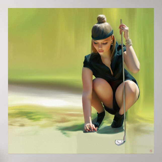 Platzierung - Leinwand in Golf Print Poster (Vorne)