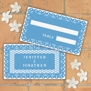PLATZKARTE BLAUE MEXIKAN PAPEL PICADO