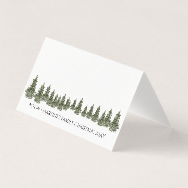 Platzkarte der Holzlandschaft Spruce Forest Guest  Visitenkarten (Vorderseite)