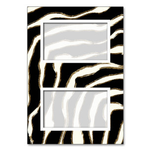 Platzkarte für Blank-Zebra-Drucknamen individuell  Tischnummer