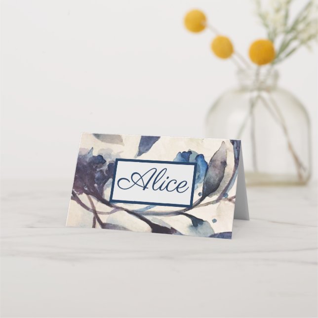 Platzkarte für geflochtene Namen - Lilac Foliage F (Vorderseite)