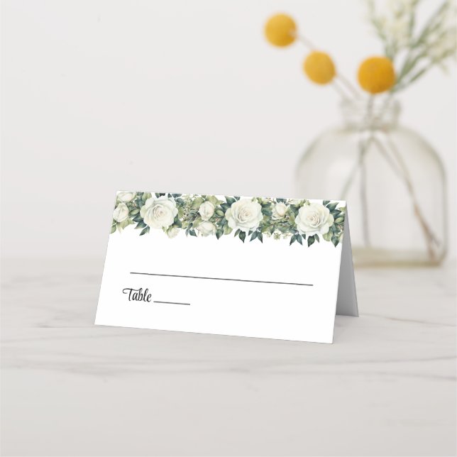 Platzkarte für geklappte Hochzeitnamen (Vorderseite)