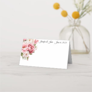 Platzkarte für geklappte Hochzeitnamen