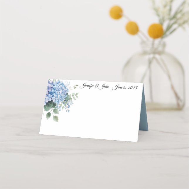 Platzkarte für geklappte Hochzeitnamen (Vorderseite)