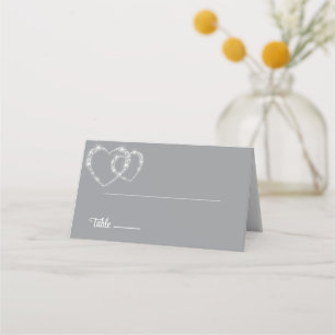 Platzkarte für geklappte Hochzeitnamen