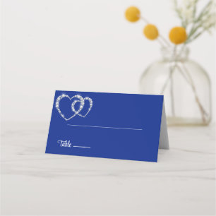 Platzkarte für geklappte Hochzeitnamen
