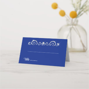 Platzkarte für geklappte Hochzeitnamen