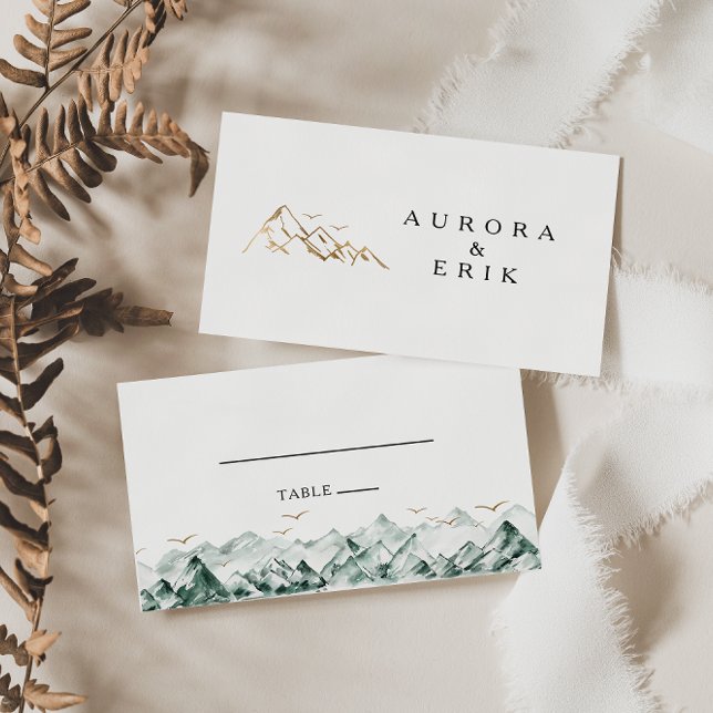 Platzkarte für Hochzeiten in Grün und Gold (Von Creator hochgeladen)