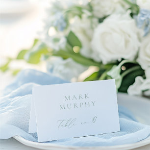 Platzkarte für Hochzeitssachen mit Grün- und Weißk Tischnummer