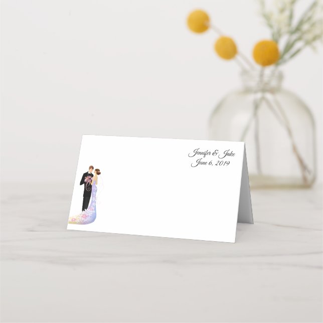 Platzkarte-Hochzeit-Individuelle Namen mit falsche Platzkarte (Vorderseite)