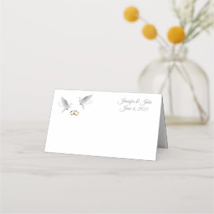 Platzkarte-Hochzeit-Tauben-Individuelle Name mit f Platzkarte