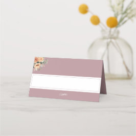 Platzkarte - Hochzeitsdesign in Rosa und Blumen