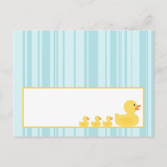 Platzkarte Rubber Ducky Bubbles Postkarte (Vorderseite)