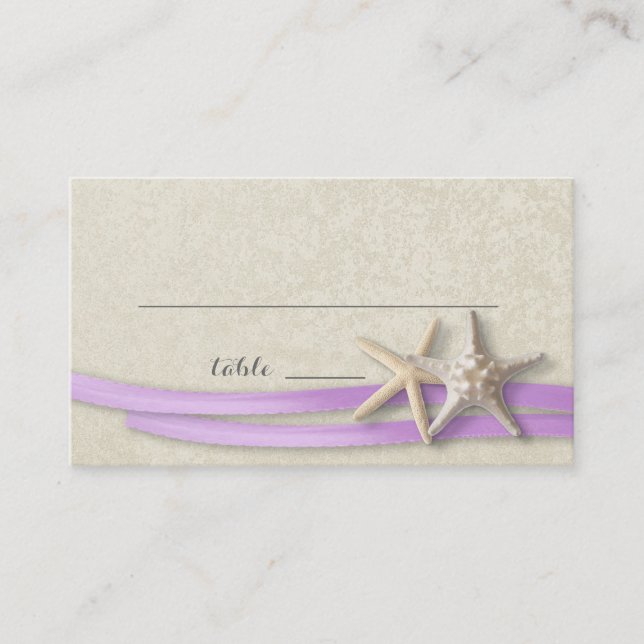 Platzkarte Starfish und Ribbon (Vorderseite)