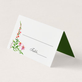 Platzkarte Wasserfarben Hochzeit mit Flora