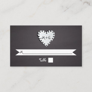 Platzkarte zur Hochzeit von Monogramm-Karton