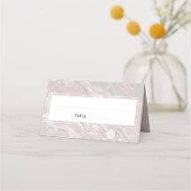 Platzkarten aus Boho Blush-Marmor
