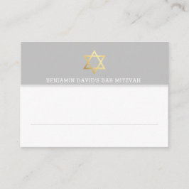 PLATZKARTEN Bar Mitzvah Goldstar der david grau