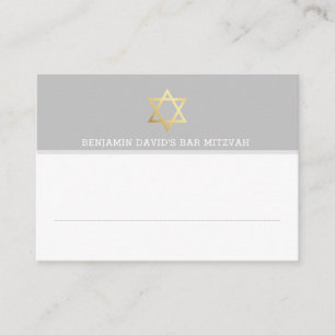 PLATZKARTEN Bar Mitzvah Goldstar der david grau