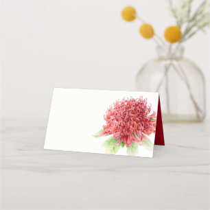 Platzkarten der Roten Waratah Aquarellkunst