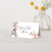 Platzkarten des Floral Paris Eiffel