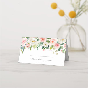 Platzkarten für Hochzeiten mit geometrischem Blush