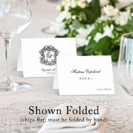 Platzkarten für verzierte Wedding Monogram Guest N Tischnummer
