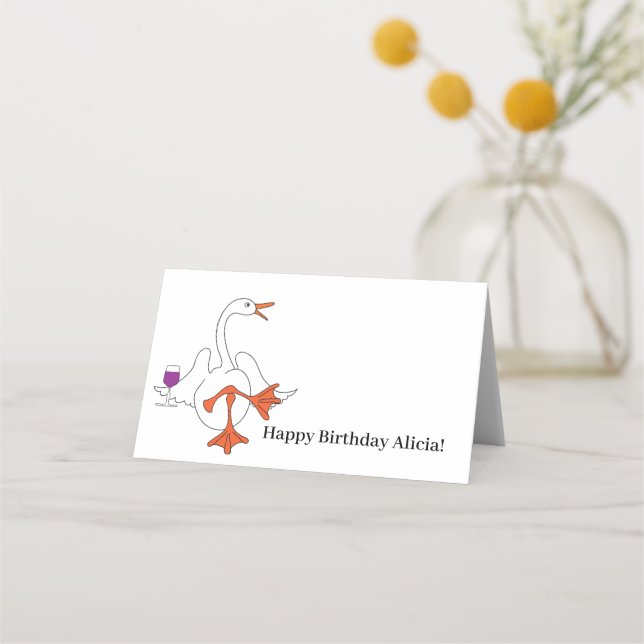 Platzkarten für Weingänse (Vorderseite)