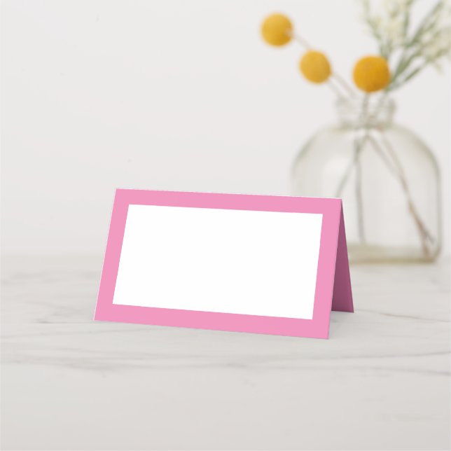 Platzkarten im rosa Zinnstil (Vorderseite)