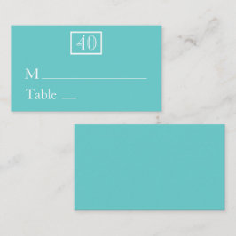 Platzkarten / Namenskarte - Aqua